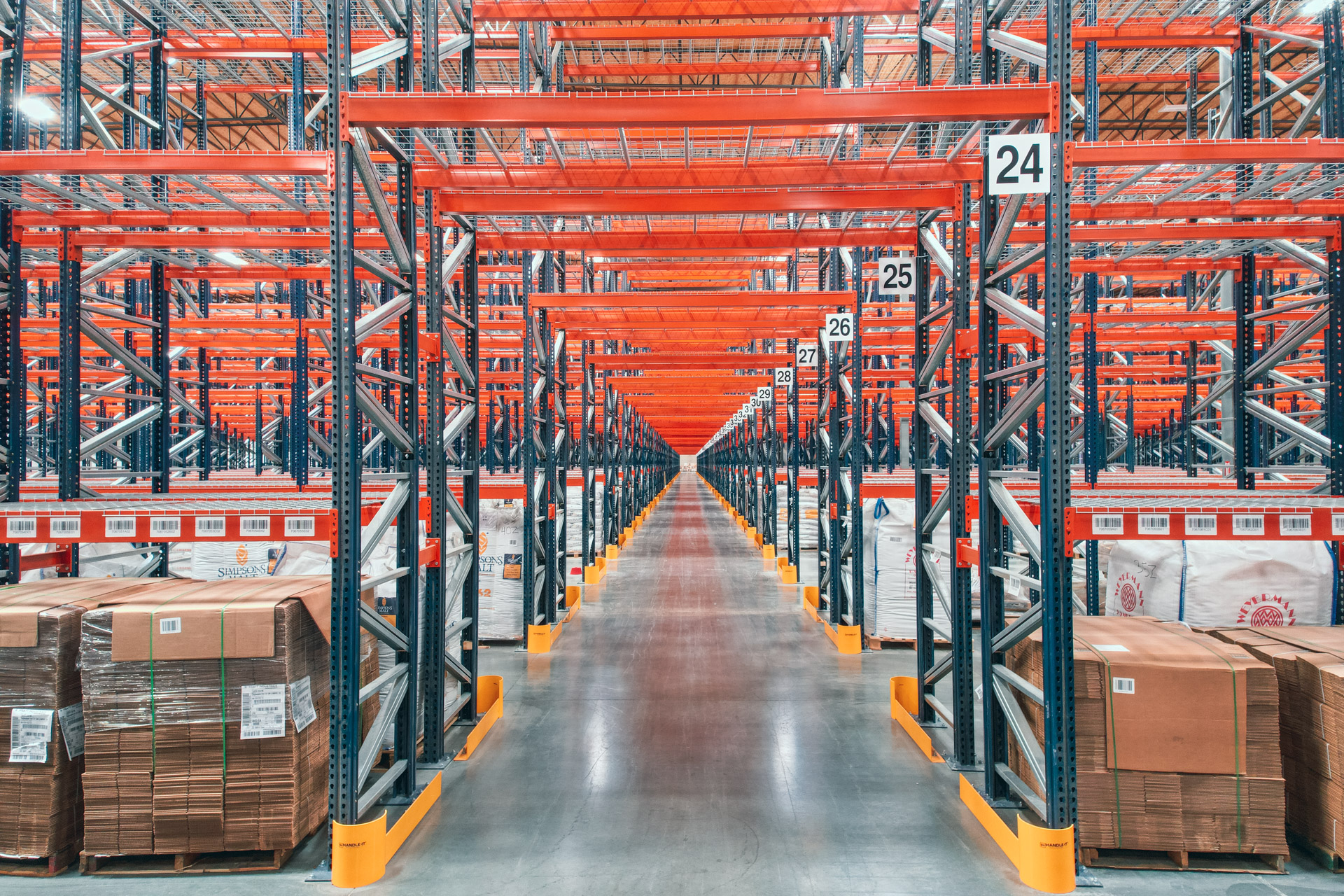 Industrial pallet racking installation in Romulus warehouse